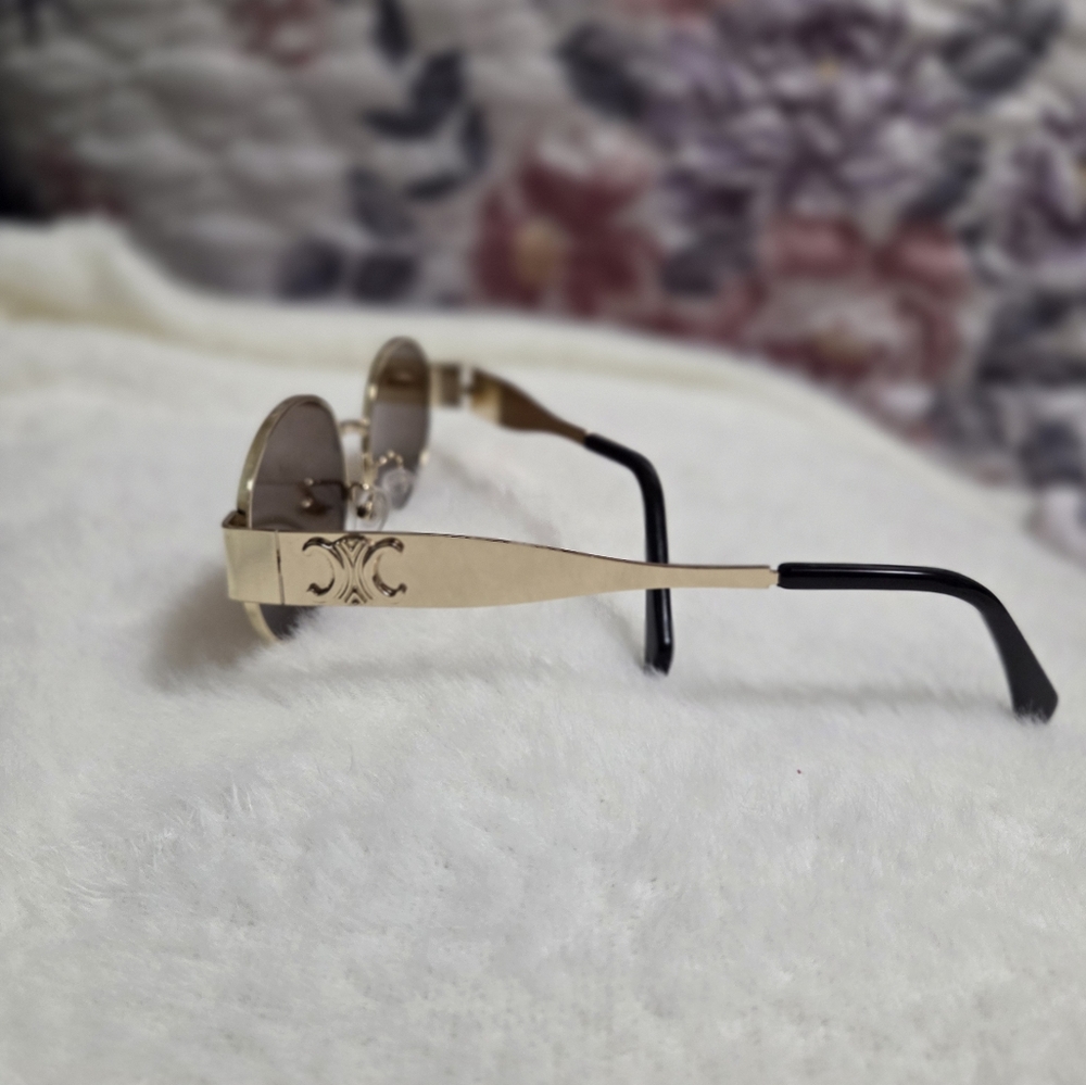 Gold and Brown Sunglasses Celine - Picture 4 of 4